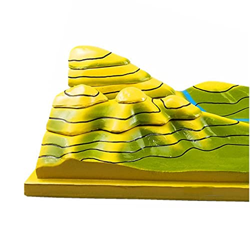 Kh66Zky Contour Terrain Model - Removable Contour Line Model - Terrain Plate Tectonics Model Kit Scene Props For Classroom Study #TOP3