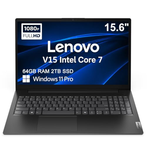 Image of Lenovo Laptop V15, Intel Core 7-240H, 64GB DDR5, 2TB SSD, Windows 11 Pro