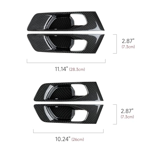 Image of Car Inner Door Handle Bowl Decals for Honda CR-V 2017-2022 Accessories CRV ABS Carbon Fiber Stickers (Without Any Buttons or Holes)
