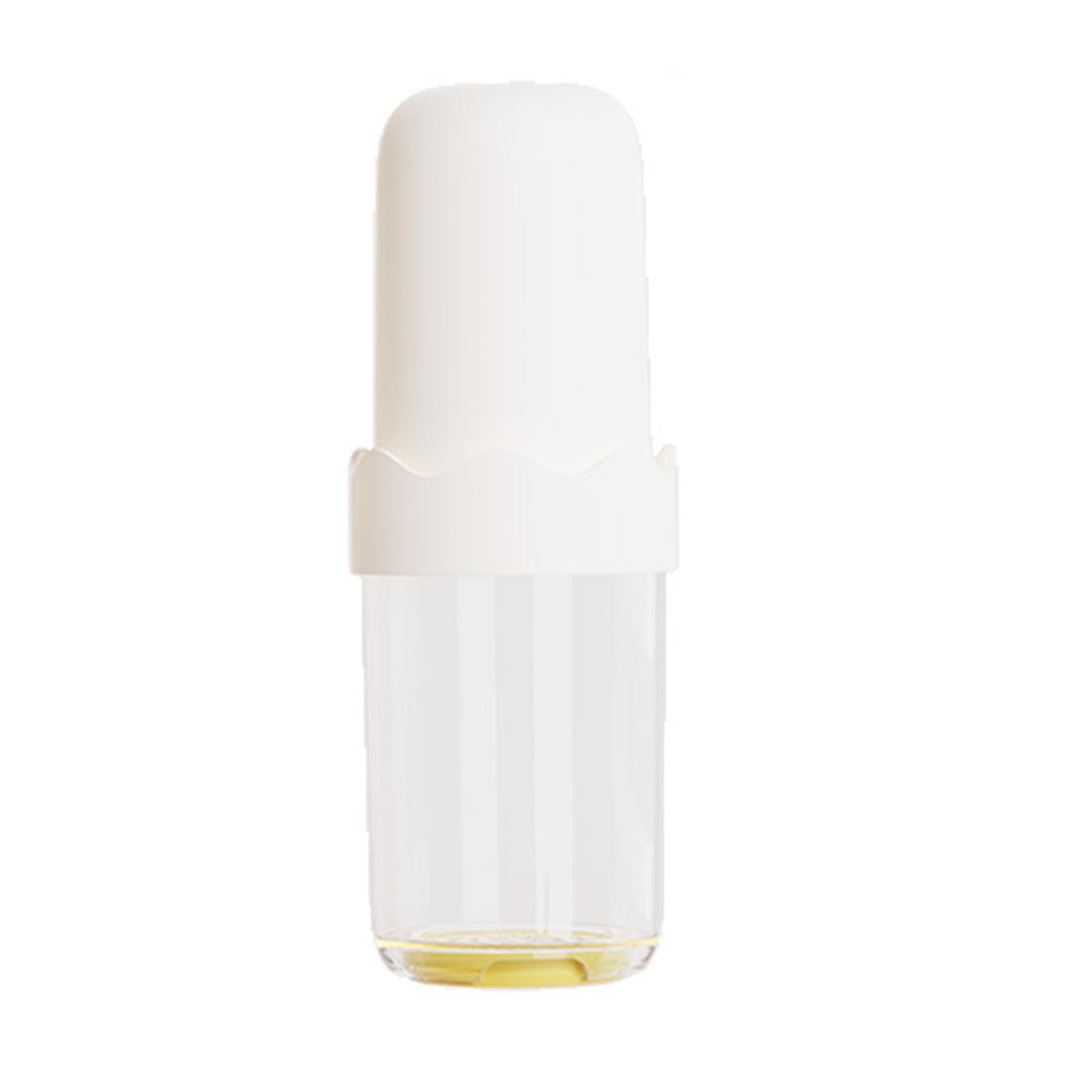 Tfaoys White And Yellow Toothbrush Holder Casetransparently Case Hygienic Storage Solution For Camping Trip Bathroom Use Toothbrush Storage Cup