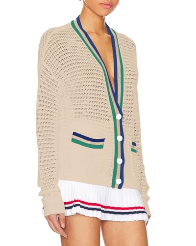 Image of Women Crochet Lightweight Cardigan Cover Up Open Front Long Sleeve Summer Cardigans