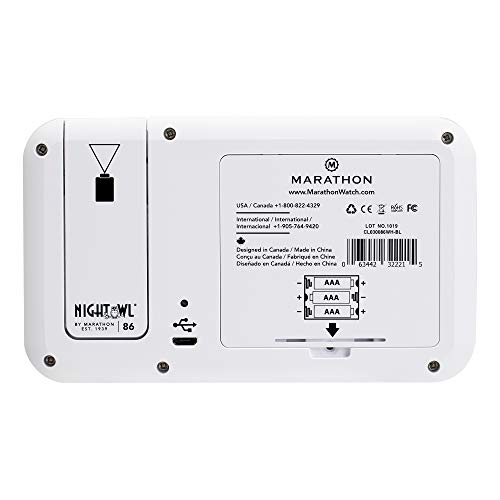 Marathon Projection Clock With Large Display And Backlight #TOP5