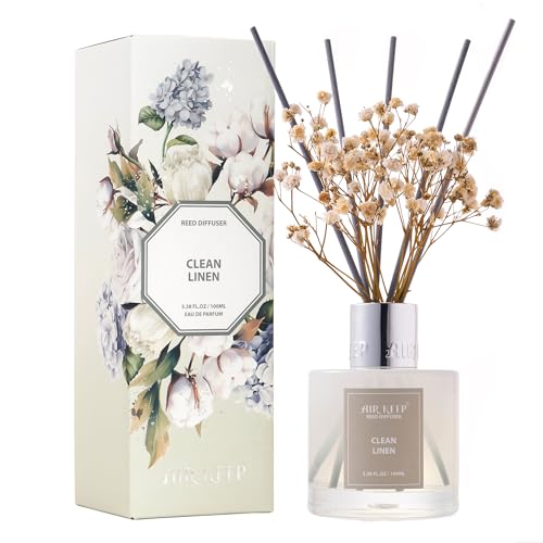 Image of Airkeep Reed Diffuser Set /Clean Linen /6.76 fl oz(200ml) /1 Pack /Home & Office Decor Aromatherapy Diffuser Oil Gift Set