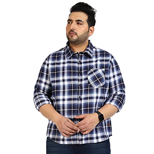 Image of CAHOOT Instafab Plus Men's Button Up Regular Fit Shirt for Casual Wear | Modern Clothing Shirt Crafted with Regular Sleeve, Comfort Fit & High-Performance for Everyday Wear