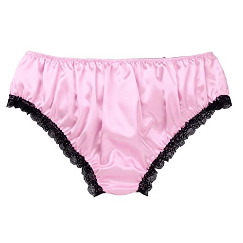 Hularka Sissy Pouch Panties Men Satin Lace Frilly Bowknot Bikini Briefs Panty Crossdress Underwear4
