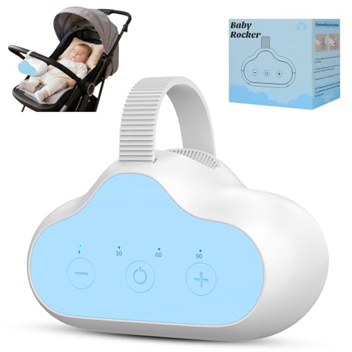 Kinderwagenschaukler Einschlafhilfe Kinderwagen Schaukler Ultraleise Schlafhilfe für Baby mit 30/60/90 Min Timer 3 Einstellbare Schaukelintensitäten Kinderwagen Rüttler für Kinderwagen & Buggy