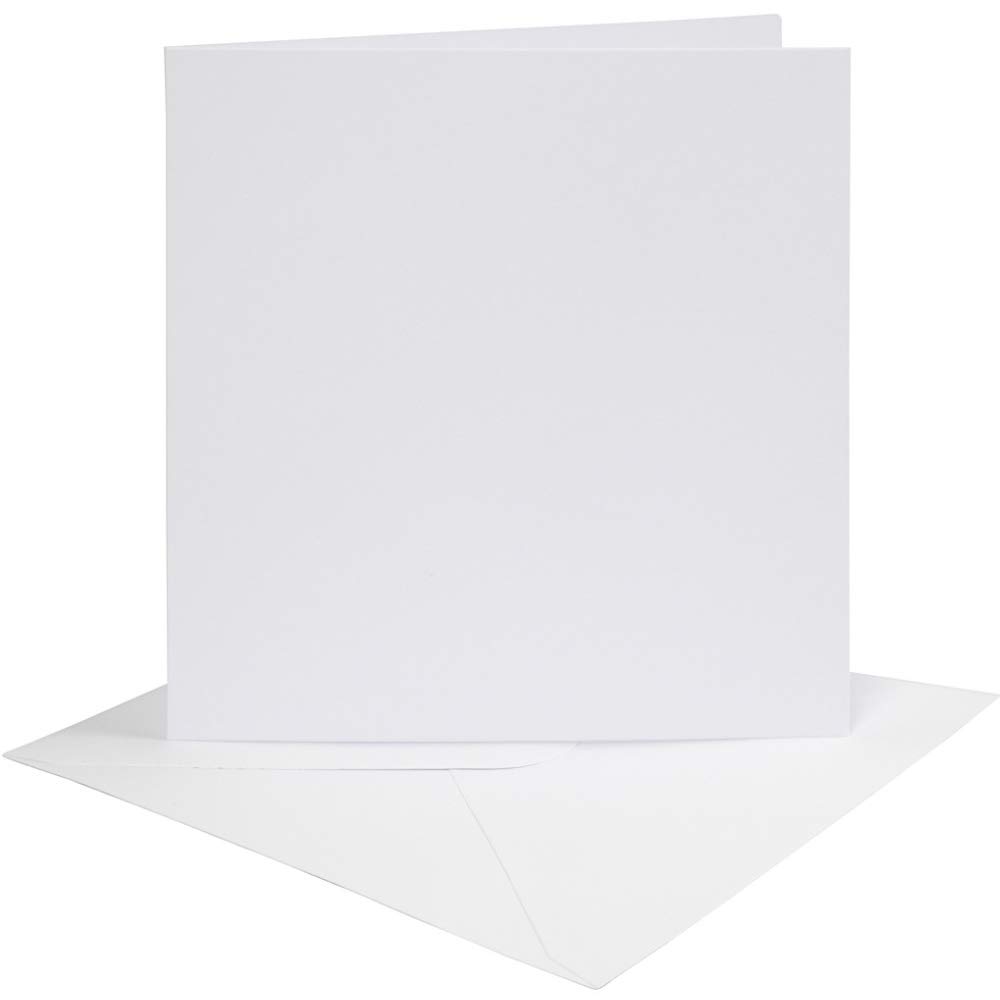 Crafty Capers White 4 6X6 Cards & Envelopes For Card Making Crafts | Card Making Blanks