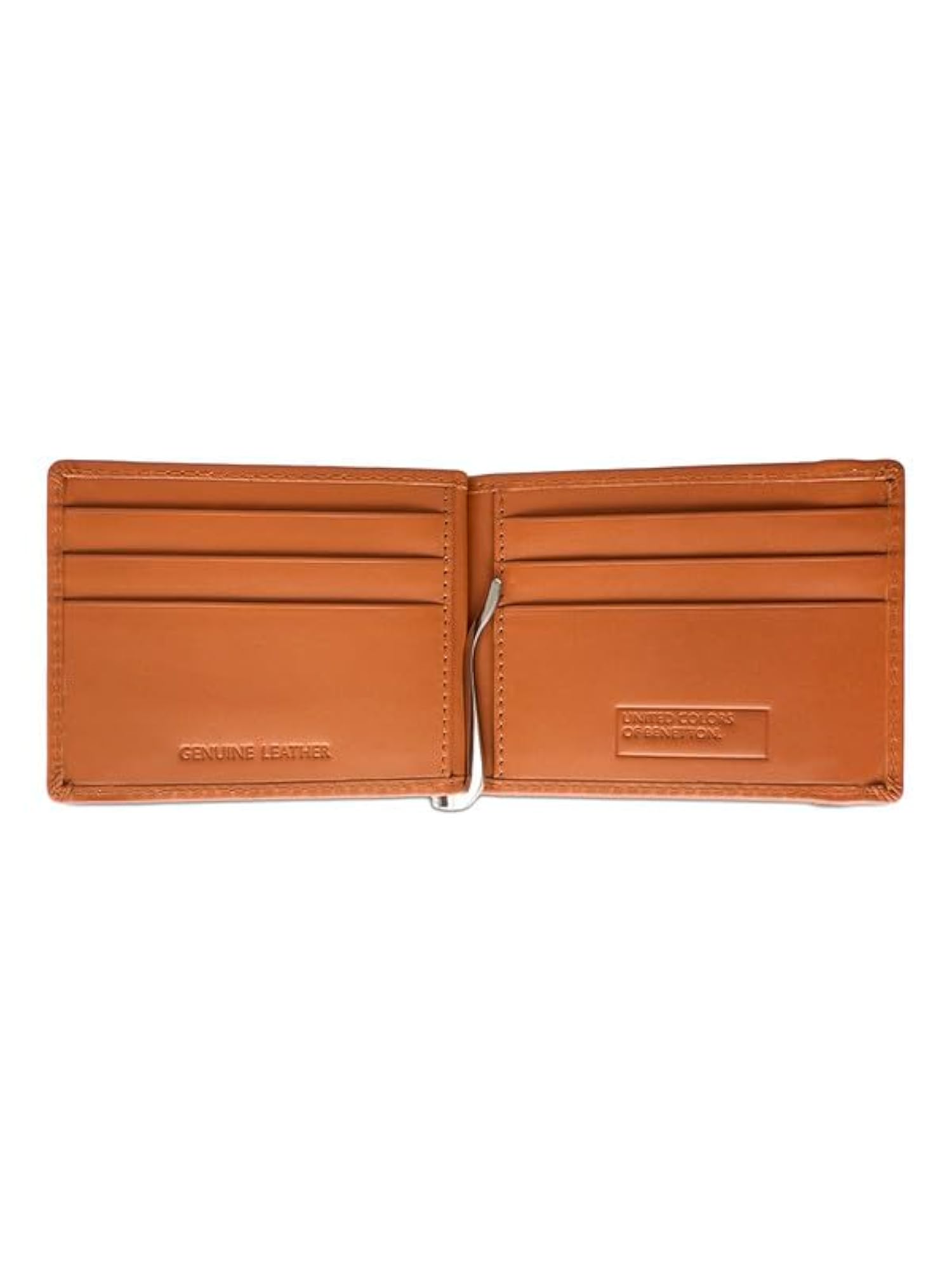 Emberto Men Money Clip, Tan, 6 Card Slots
