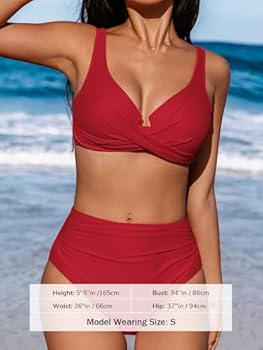 CUPSHE Vrouwen Bikini Sets Hoge Taille Badpak Onderdraad Verstelbare