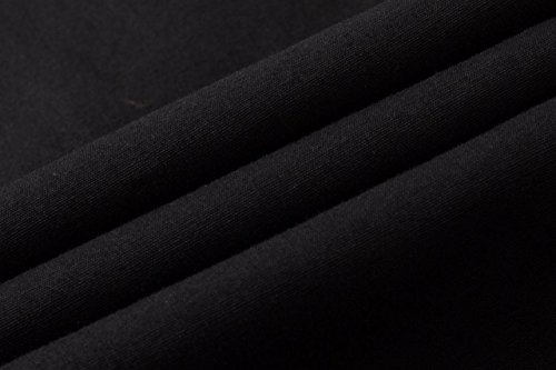 Men Casual Slim Fit Long Sleeve Button Down Dress Shirts JZS051 Black XL4