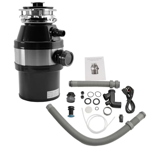 Triturador de Basura con recogedor de Alimentos de 3/4 HP y 2800 RPM para Debajo del Fregadero.