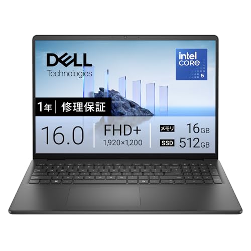 Dell �m�[�g�p�\�R�� Dell 16 DC16250 16�C���` IntelRCore? 5 �v���Z�b�T�[ 120U ������16GB SSD512GB Windows 11 Home �J�[�{���u���b�N ���c�Ɠ��Ή��I���T�C�g�o���C���T�[�r�X1�N(HDD