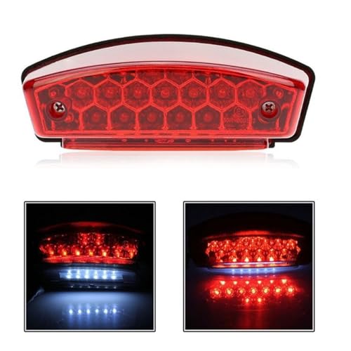 Intermitentes de moto 12V con luces traseras rojas de parada 3 cables 2