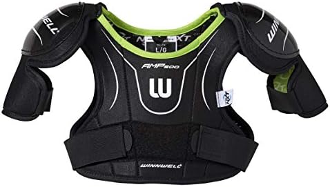 Winnwell Ice Hockey Shoulder Pads - AMP500 Series - Protective Equipment for Hockey Players - Gear for Youth, Junior & Senior (Youth Small)
