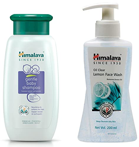 Image of Himalaya Baby Shampoo (400 ml) & Himalaya Oil Clear Lemon Face Wash, 200ml