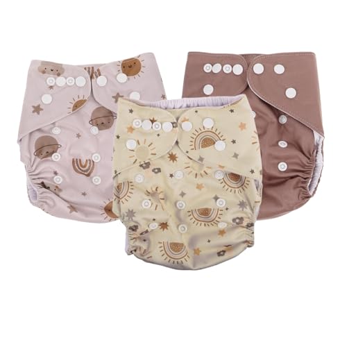Beatifufu Washable Reusable Baby Cloth Diapers Leakproof Soft Breathable for Toddlers Newborns