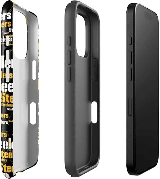 Skinit Impact Phone Case Compatible with iPhone 16 Pro Max - Officially Licensed NFL Pittsburgh Steelers Black Blast Design