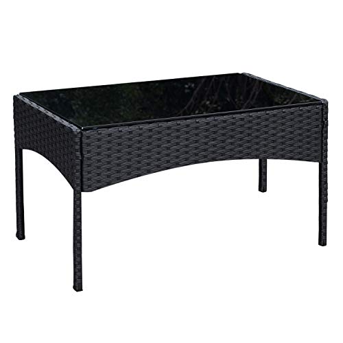 Ribelli 4-teiliges Gartenmöbel Set, Lounge Set, cremefarbenen Kissen – aus PE-Rattan – Tisch Plus Zwei Stühle und 1er… – Bild 3