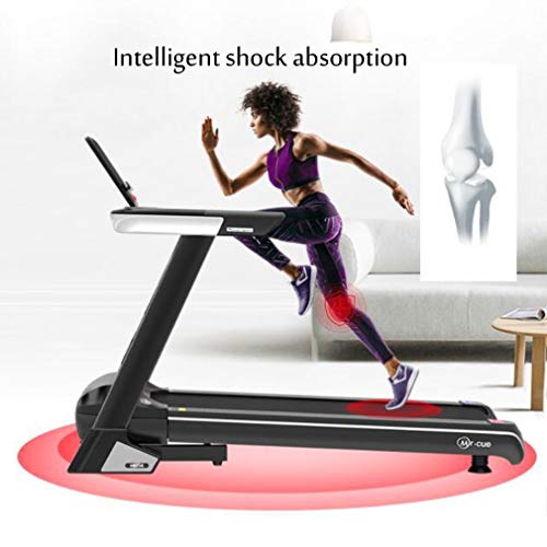 Image of Electric Treadmill for Home Gym 265 Lbs Weight Capacity Folding Portable Running Machine Equipment with Pulley,M Size Knee Pads