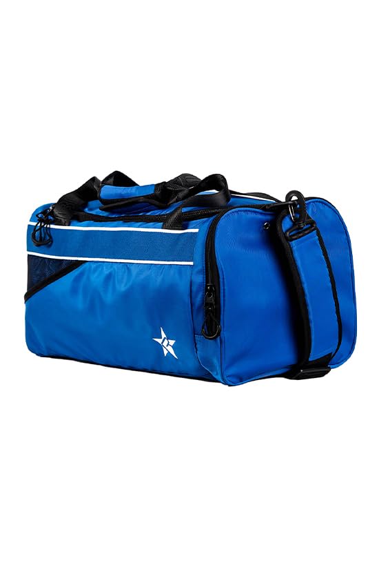 Royal Blue Rebel Athletic Retro Duffle Bag3