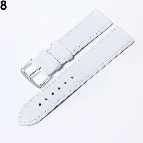 Preisvergleich Produktbild osmanthusFrag Casual Universal Uhrenarmband Weiche Armband Kunstleder White 14 mm