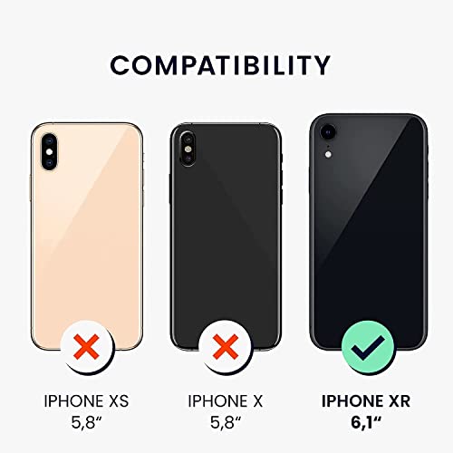 Image of VONZEE Case Compatible with iPhone XR (6.1 inch), Non Moving Glitter Cover for Girls & Women Soft TPU Shockproof Anti Scratch Drop Protection Cover (Black)