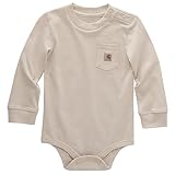 Carhartt Body de manga larga con bolsillo para bebé, 24 Months