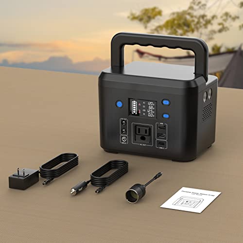 200W Portable Power Station, Powkey 120Wh/33,000mAh Power Bank with AC Outlet, 110V 6 Outputs Solar Generator External Battery Pack with LED Light for Home Use and Outdoor Camping - Image 3
