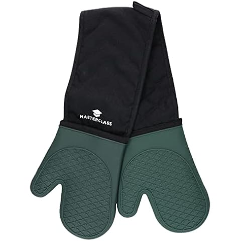 MasterClass Silicone Oven Gloves with Cotton Padding Cover