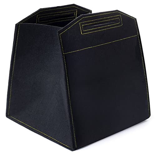 Growerz Square GrowPotz 20-Litre 5pcs High Strength Grow Bag, Black, 20L - Image 4