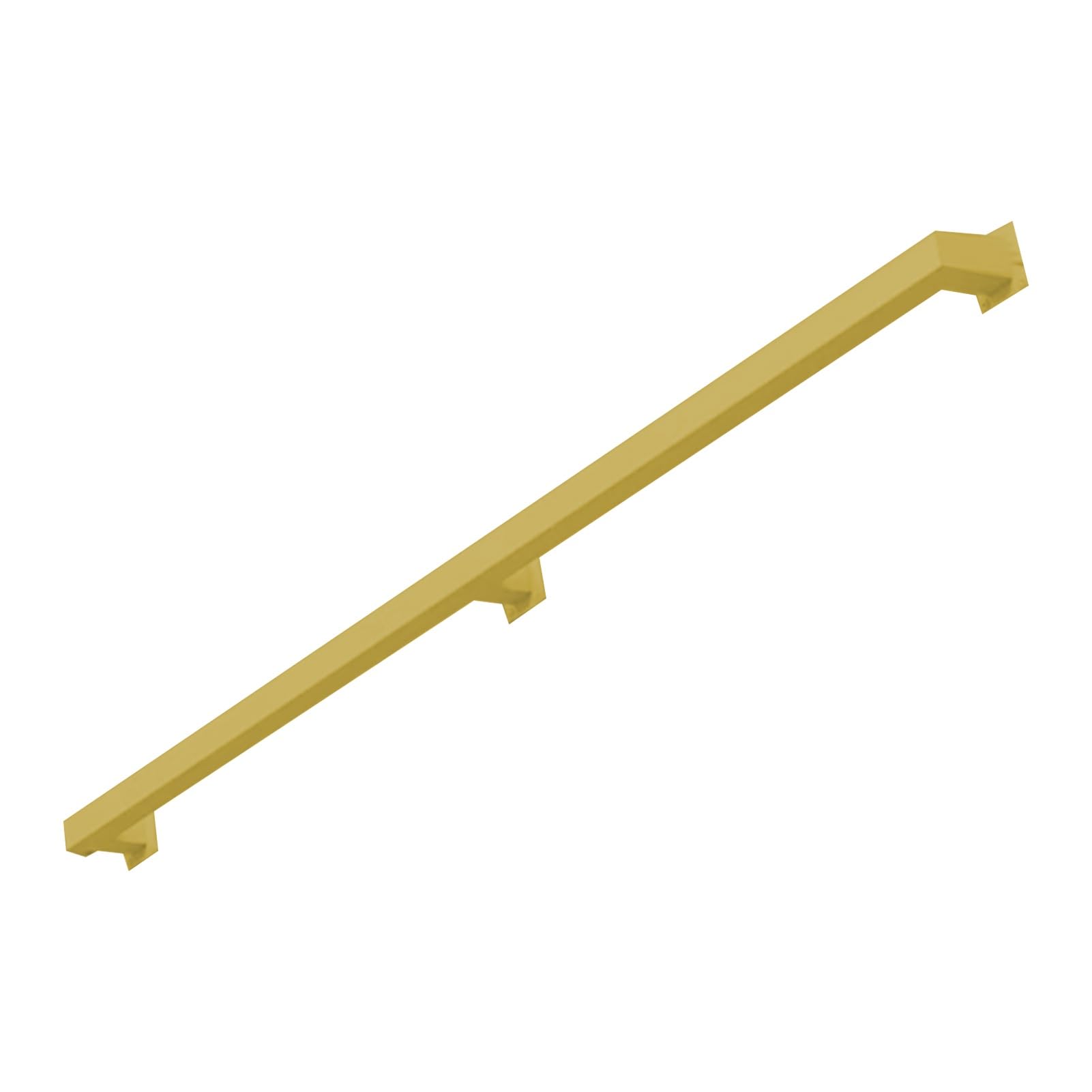 30–600 cm Handlauf für Treppen im Innen- und Außenbereich, Treppengeländer, Handläufe aus Schmiedeeisen, Sicherheitshaltegriff mit Wandhalterungen und Metallschrauben (Gold, 2,6 Fu
