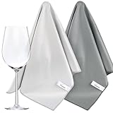 VIVOTE Paño de pulido de cristal, paños de limpieza y paños de pulido para cristal, lentes, copas de vino, acero inoxidable, joyas, paños grandes para limpiar ventanas, paños de cristal 51 x 70 cm, 2