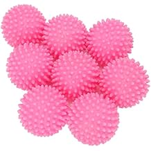Omabeta 8pcs Dryer Balls Soft Washing Balls, Laundry Washing Ball, Reusable Prevent TanglingRemoval, PVC Softener Ball for Washing Machine for Quick DryingPink