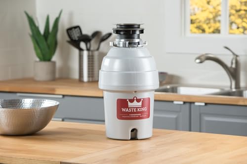 Image of Waste King Garbage Disposal for Kitchen Sink with Power Cord, Food Waste Disposer, L-8000