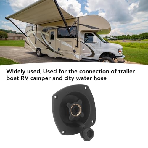Image of Rv Wall Mount Inlet with Pressure Regulator and Quick Connect for Trailer Marine and Outdoor Supply