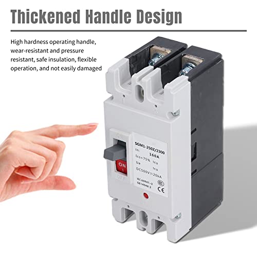 Lulizzie LICCXH0X1DQTK4Y2181 Sgm1-250Z/2300 Dc Circuit Breaker,500V 160A 2P Dc Circuit Breaker,Bmc Thermosetting Plastic Moulded Case Circuits Breakers Solar Energy Switch thumb #3