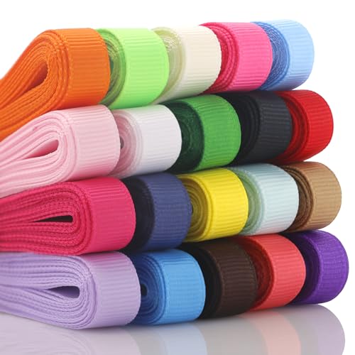 QingHan Grosgrain Ribbon 3/8 Inches 40 Yards (20 Colors x 2yards)