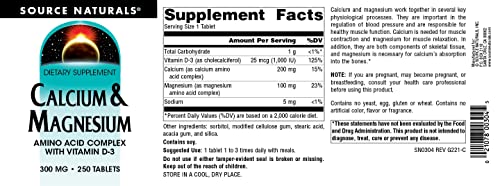 Source Naturals SN0304 Calcium & Magnesium, Amino Acid Complex thumb #3