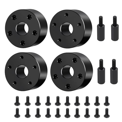 4PCS MORFUM 210g/Set RC Front Wheel Hex Hub 19mm Extenders Widen Adapter Spacers Extended Wheel Hex Hubs Offset Compatible with 1/10 Tamiya Clod Buster 4×4×4 RC Car