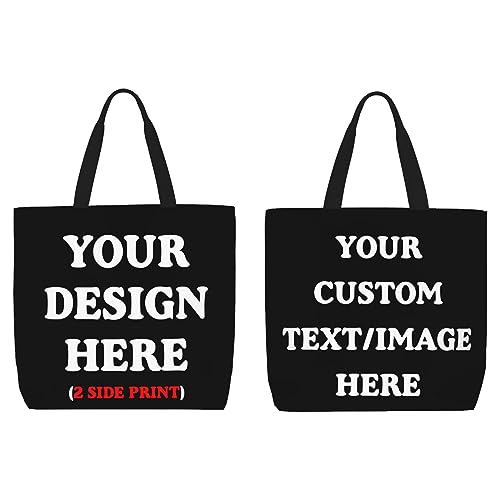 Personalized Custom Tote Bag For Travel & Business - Add Your Design - Reusable Shoulder Bag For Women