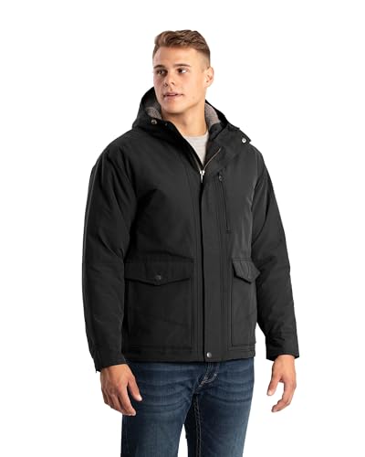Berne Men's Highland Quilt-Lined Micro-Duck Hooded Work Coat
