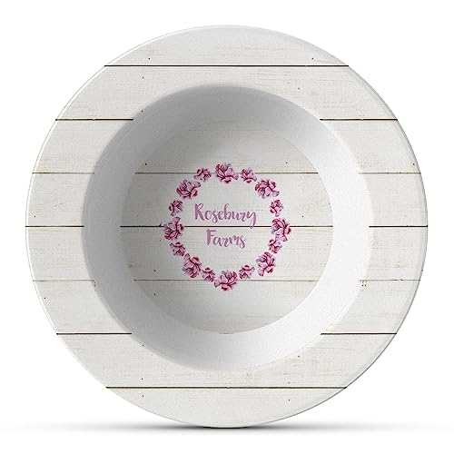 Personalized Farm House Plastic Bowl - Microwave Safe - Composite Polymer