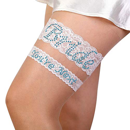 Rhinestone Garters Non-Slip 3 Sizes Optional Wedding Garters For Bride Lace Garter Belt Wedding Plus Size Bridal Show Gift #TOP1