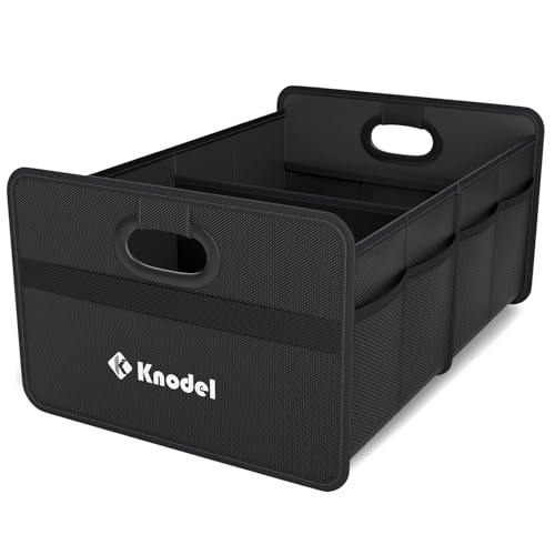 K KNODEL Organizador de maletero, almacenamiento plegable del maletero del automóvil, consolas y organizadores automotrices (Mini, Negro)