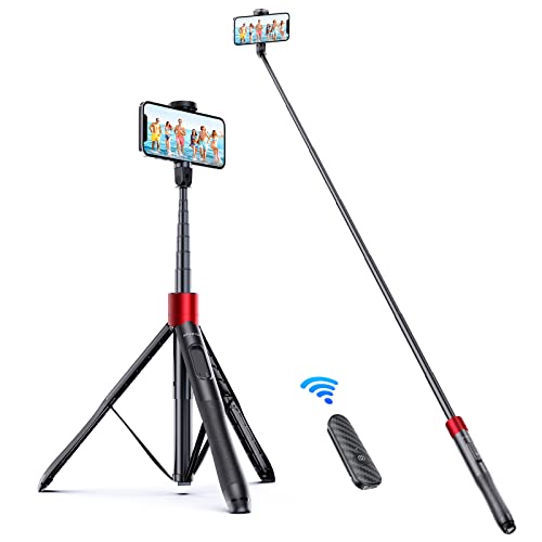 ATUMTEK Stick selfie Stick 150 cm 3 en 1 Selfie Stick Bluetooth Telescopio Selfie Stick trípode con mando a distancia extraíble para iPhone 13 Pro Max, Samsung y otros smartphones Cover