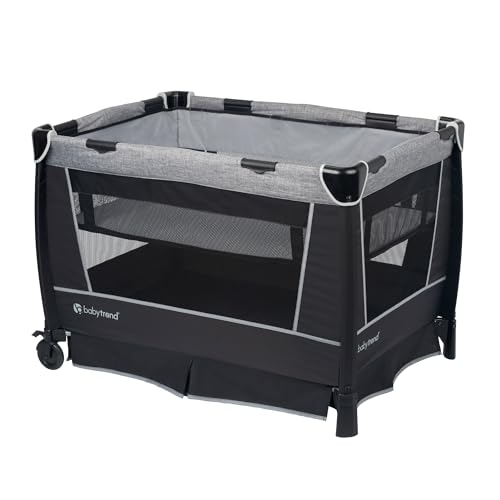Baby Trend Retreat Nursery Center Playard, Bassinet & Storage, Quarry - image 4