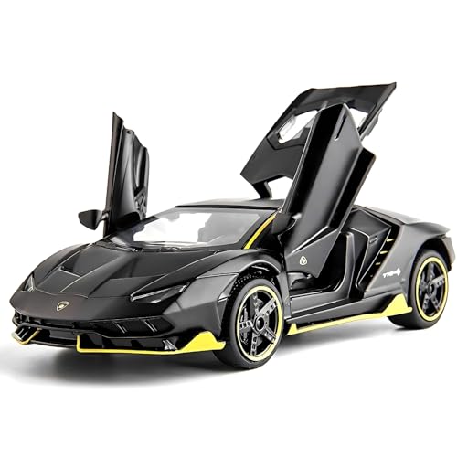 Image of Mini Steps Diecast Metal Pullback Car Toy for Kids - 1:32 Scale Mini Racing Car, Best Gift for Boys (Black)