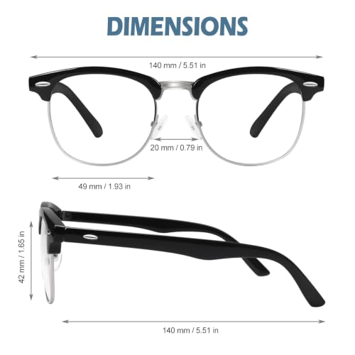 Image of CGID Retro Fake Non-Prescription Glasses Clear Lens UV400 Men Women CN56