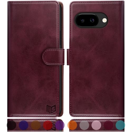 Étui pour Pixel 9A SUANPOT rouge vin idéal pour vos sorties citadines et voyages légers