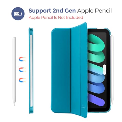 ProCase Smart Case for iPad Mini 7 (A17 Pro 2024)/ Mini 6 2021 8.3 Inch, Hard Back Cover for iPad Mini 7th/6th Generation A2995/A2996/A2993/A2567/A2568/A2569 -Olivegreen